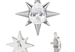 Top teardrop cz spike