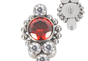 Cluster red white Crystal balls